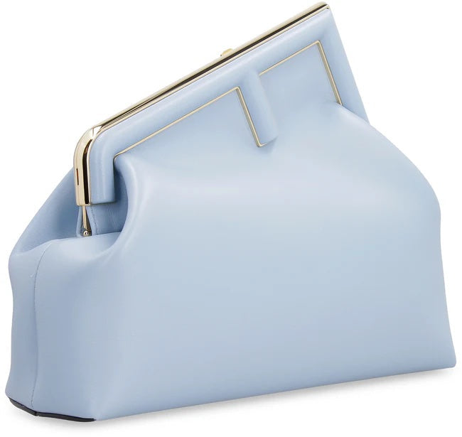 FENDI MEDIUM FENDI FIRST NAPPA LEATHER BAG AZZURO BABY BLUE