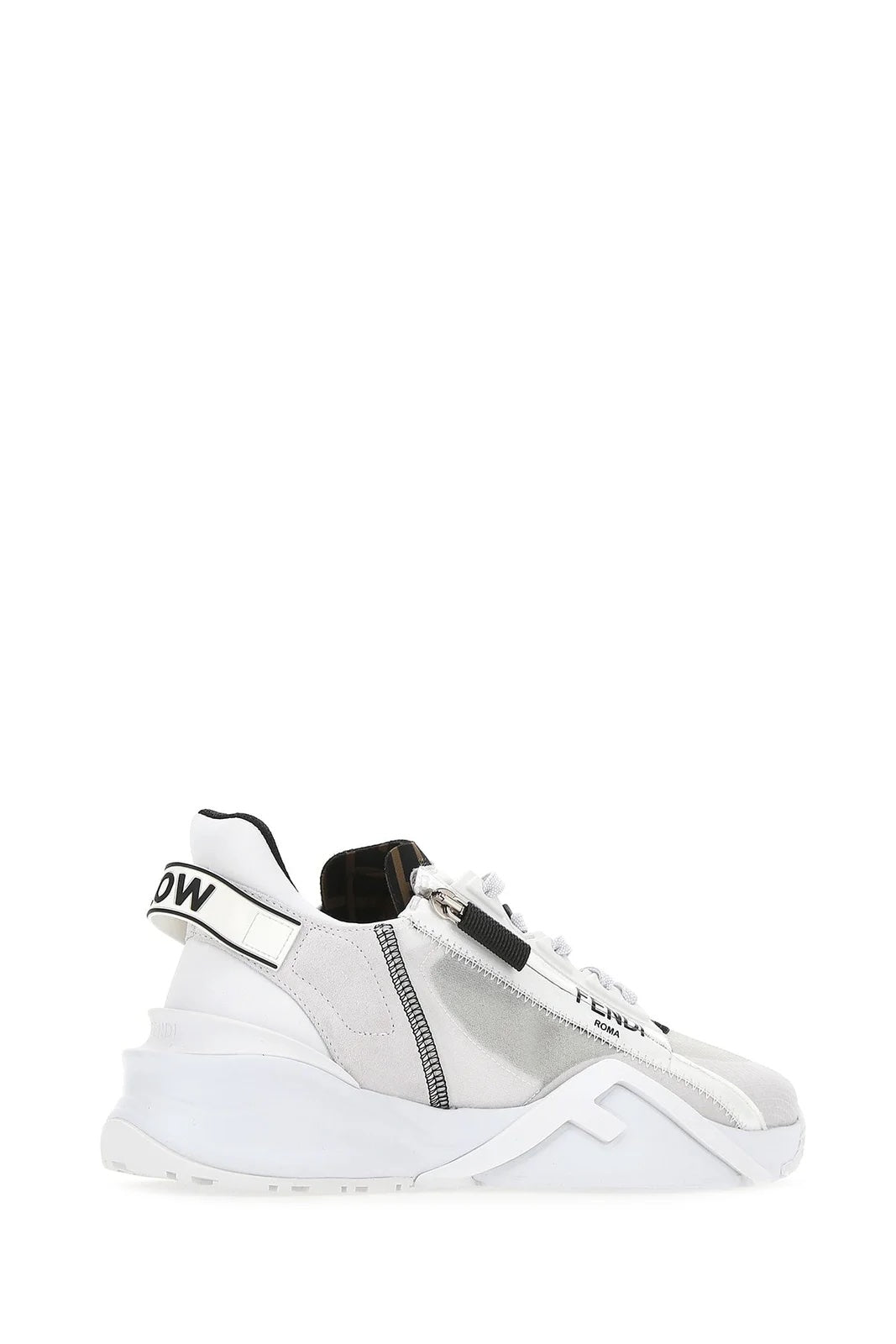 FENDI NYLON SUEDE TRANSPARENT FLOW LOW-TOP SNEAKERS