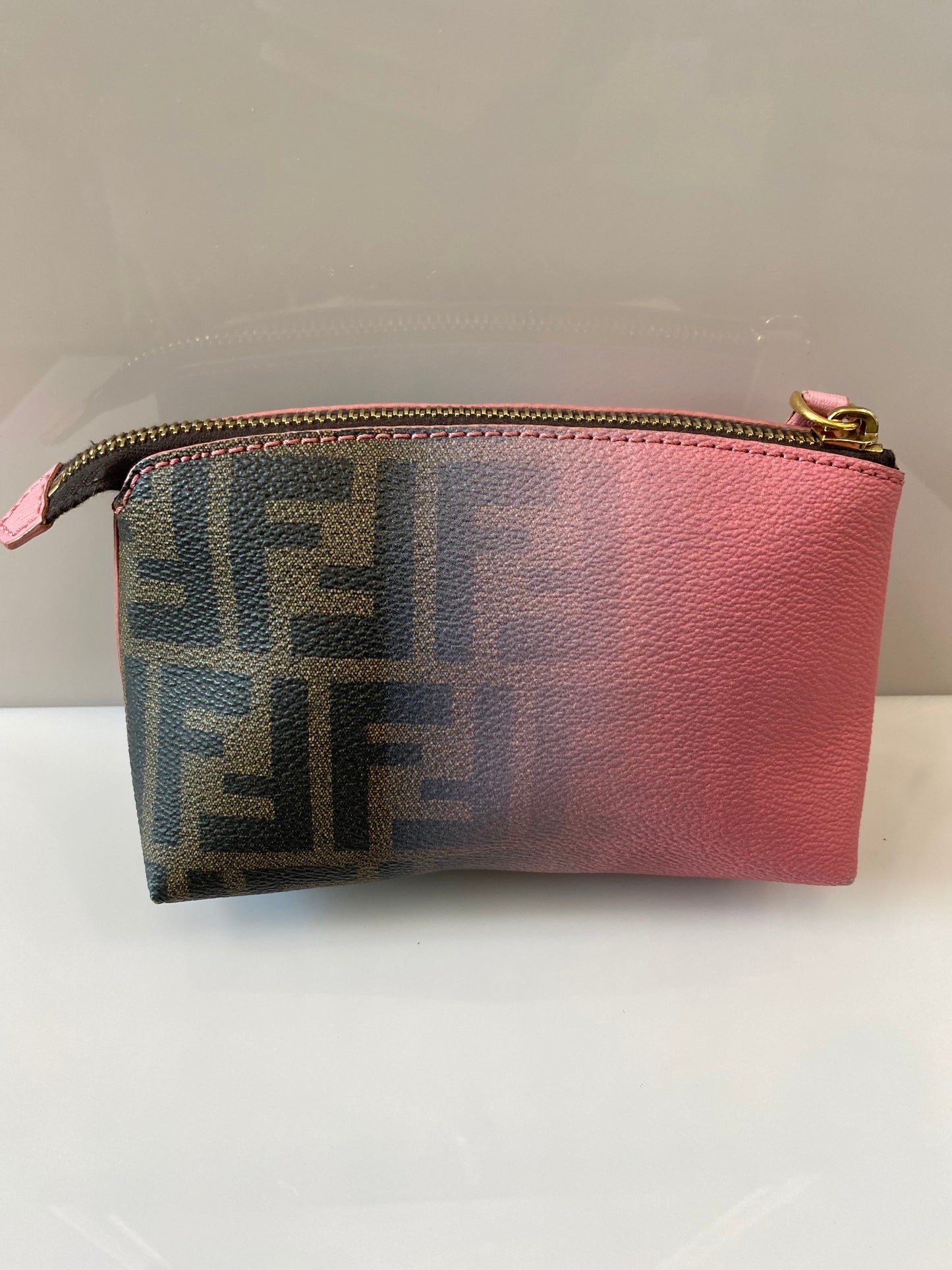 FENDI FF OMBRE ZUCCA SMALL COSMETIC CASE
