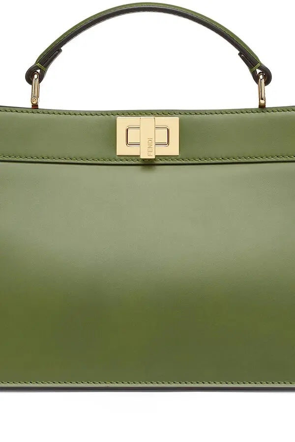 FENDI PEEKABOO ISEEU EAST WEST LEATHER SATCHEL BAG