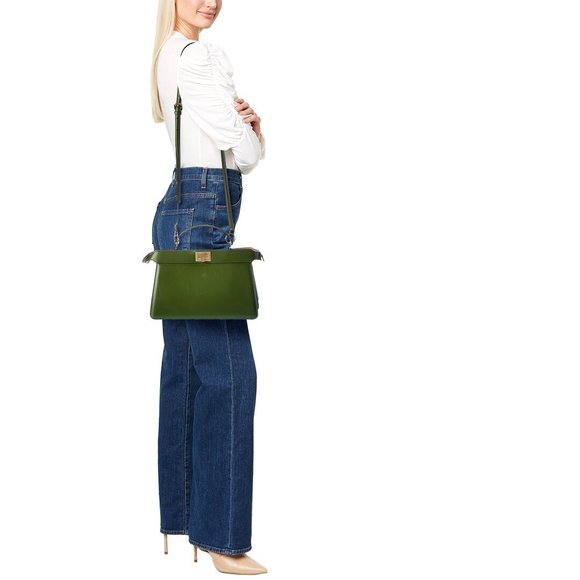 FENDI PEEKABOO ISEEU EAST WEST LEATHER SATCHEL BAG