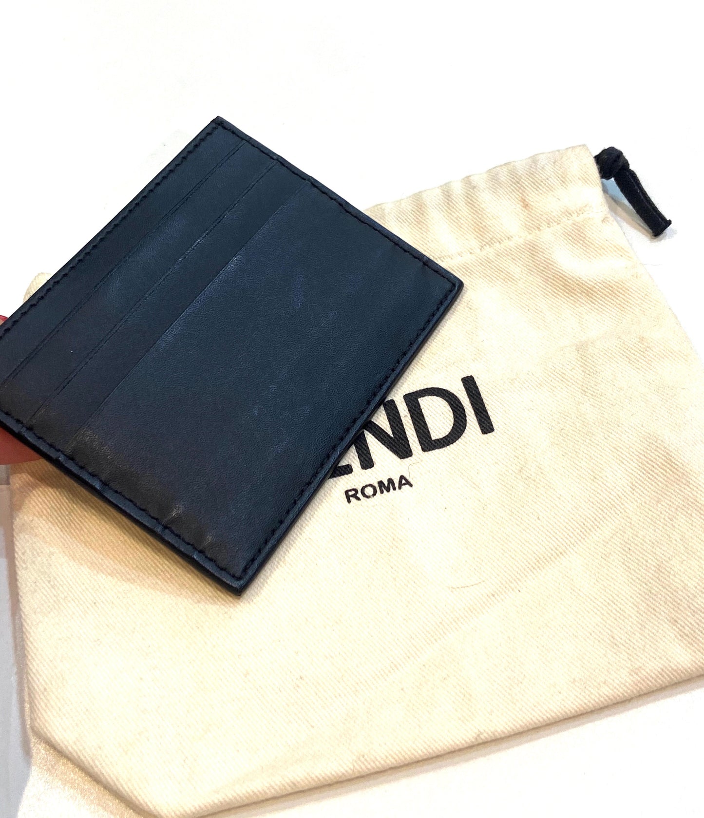 FENDI ROMA CALFSKIN LEATHER CARD HOLDER