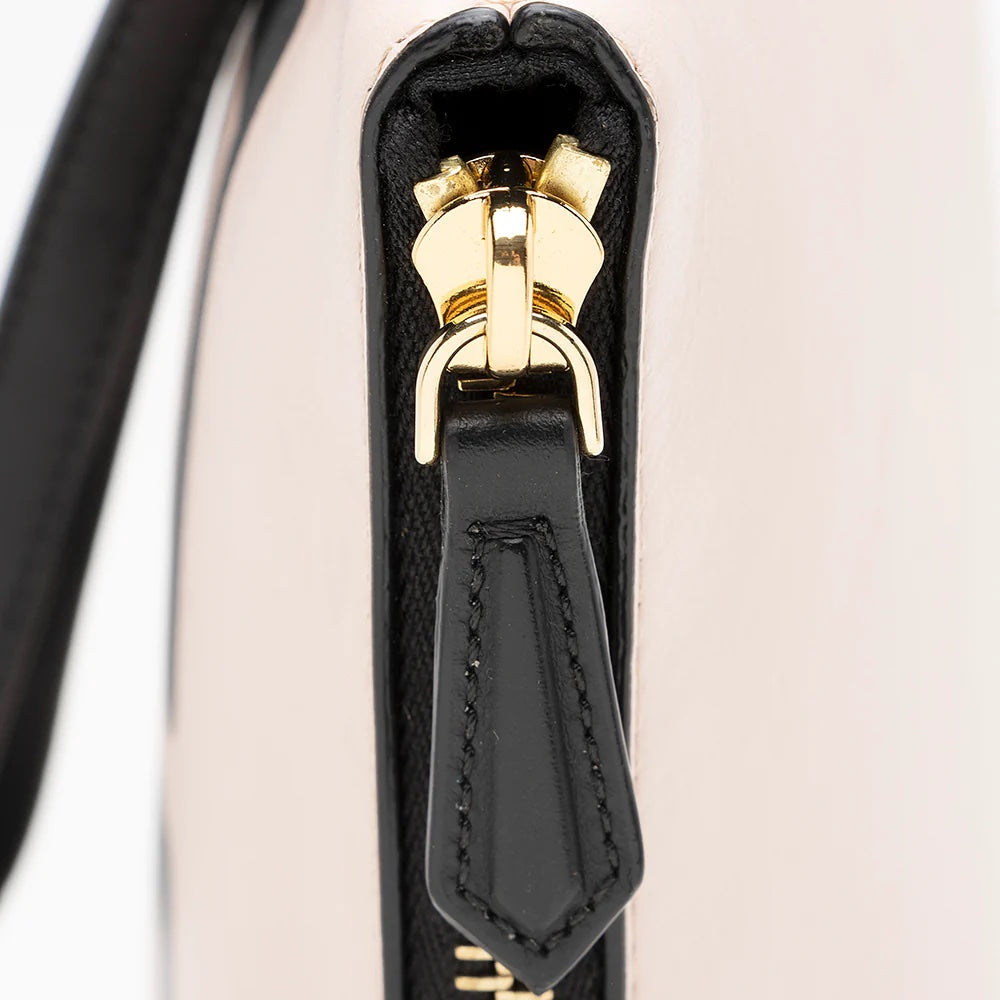 FENDI ROMA LOGO LEATHER POUCH CLUTCH BAG