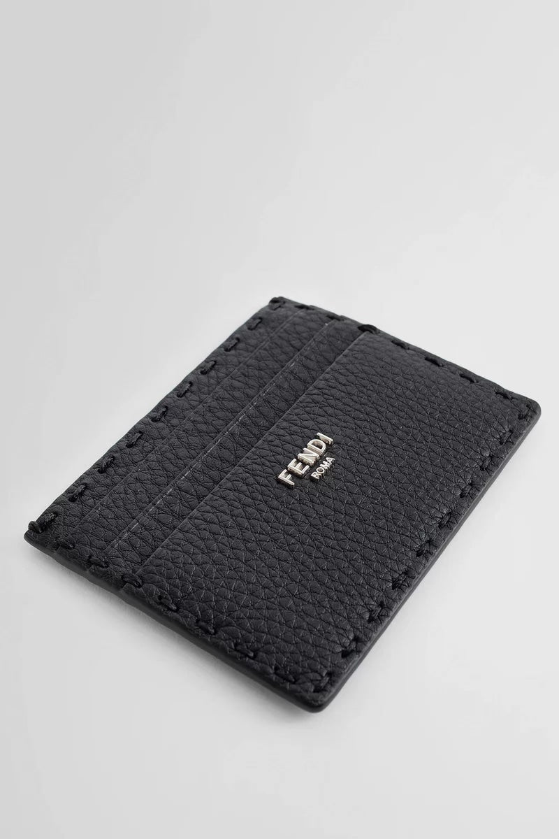 FENDI SELLERIA CALFSKIN LEATHER CARD HOLDER