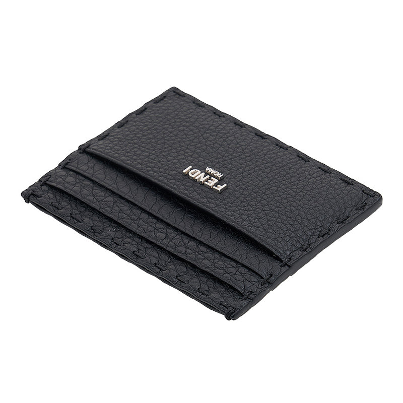 FENDI SELLERIA CALFSKIN LEATHER CARD HOLDER