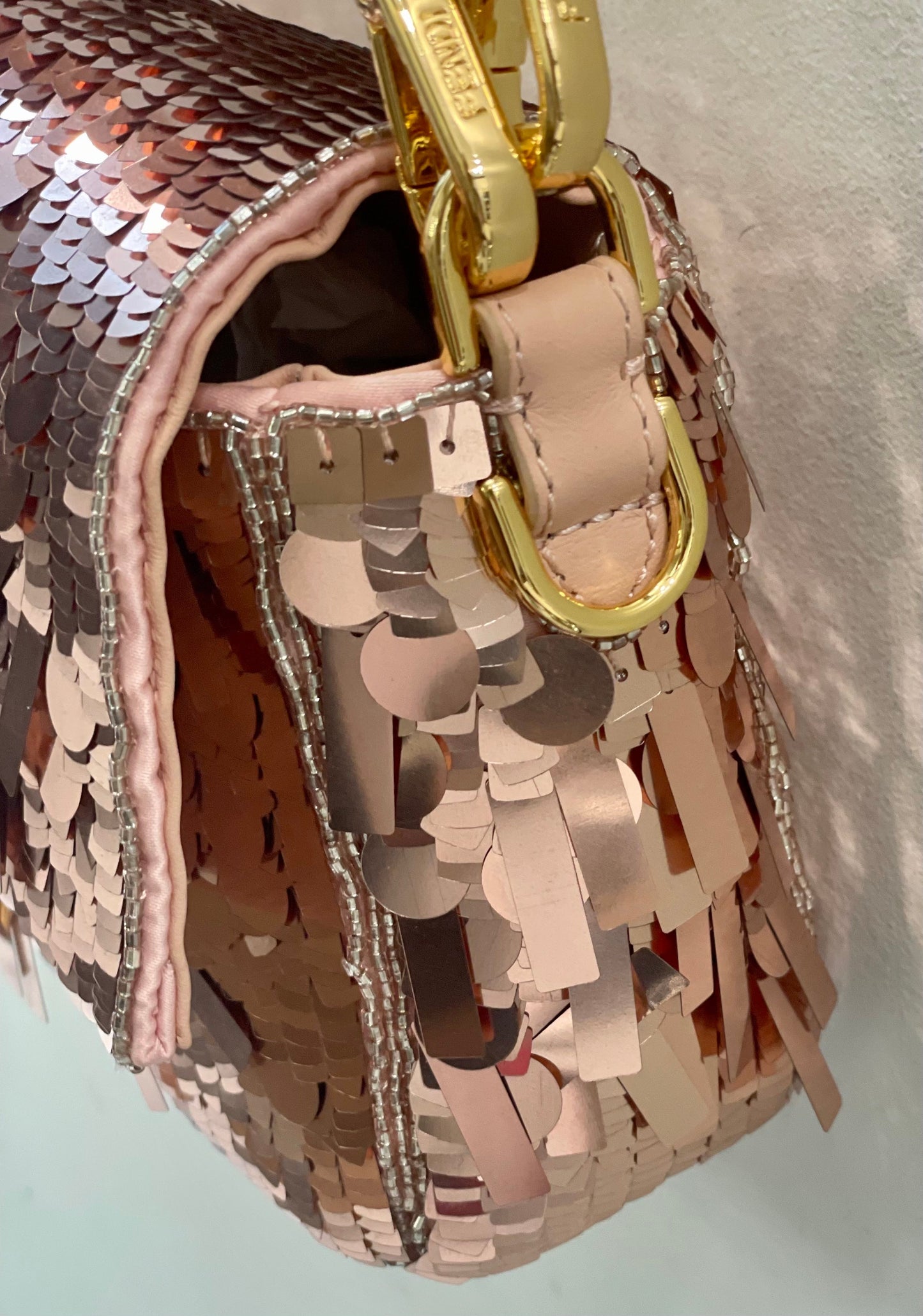 FENDI SEQUIN BAGUETTE SHOULDER BAG