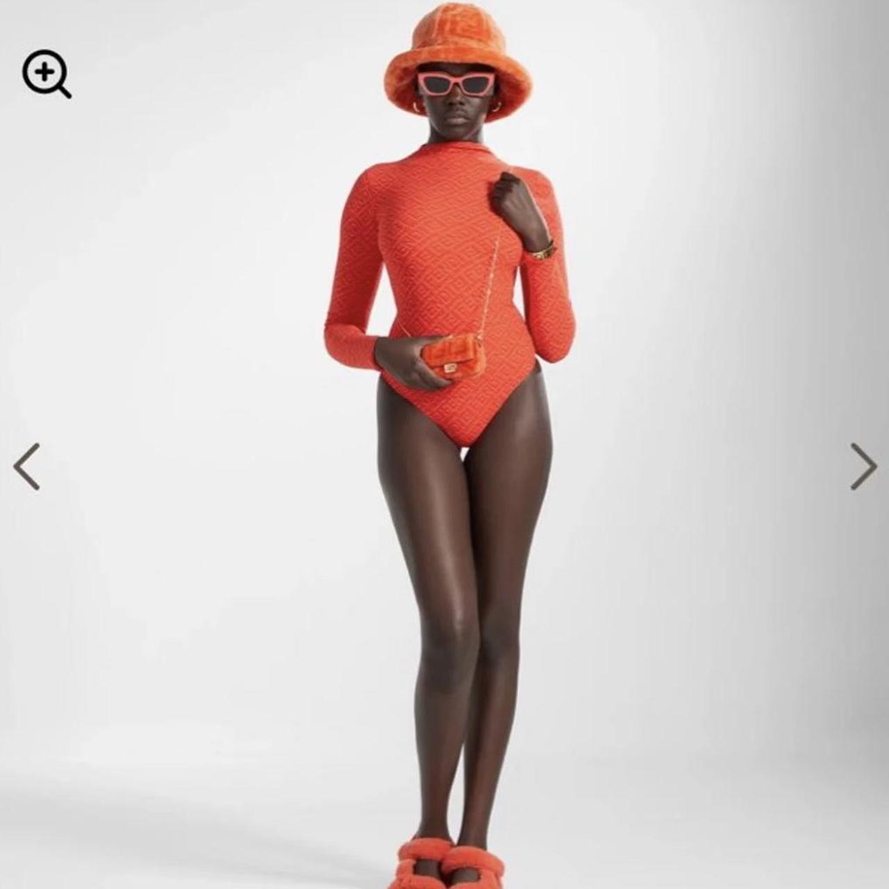 FENDI X SKIMS LONG SLEEVS BODYSUIT