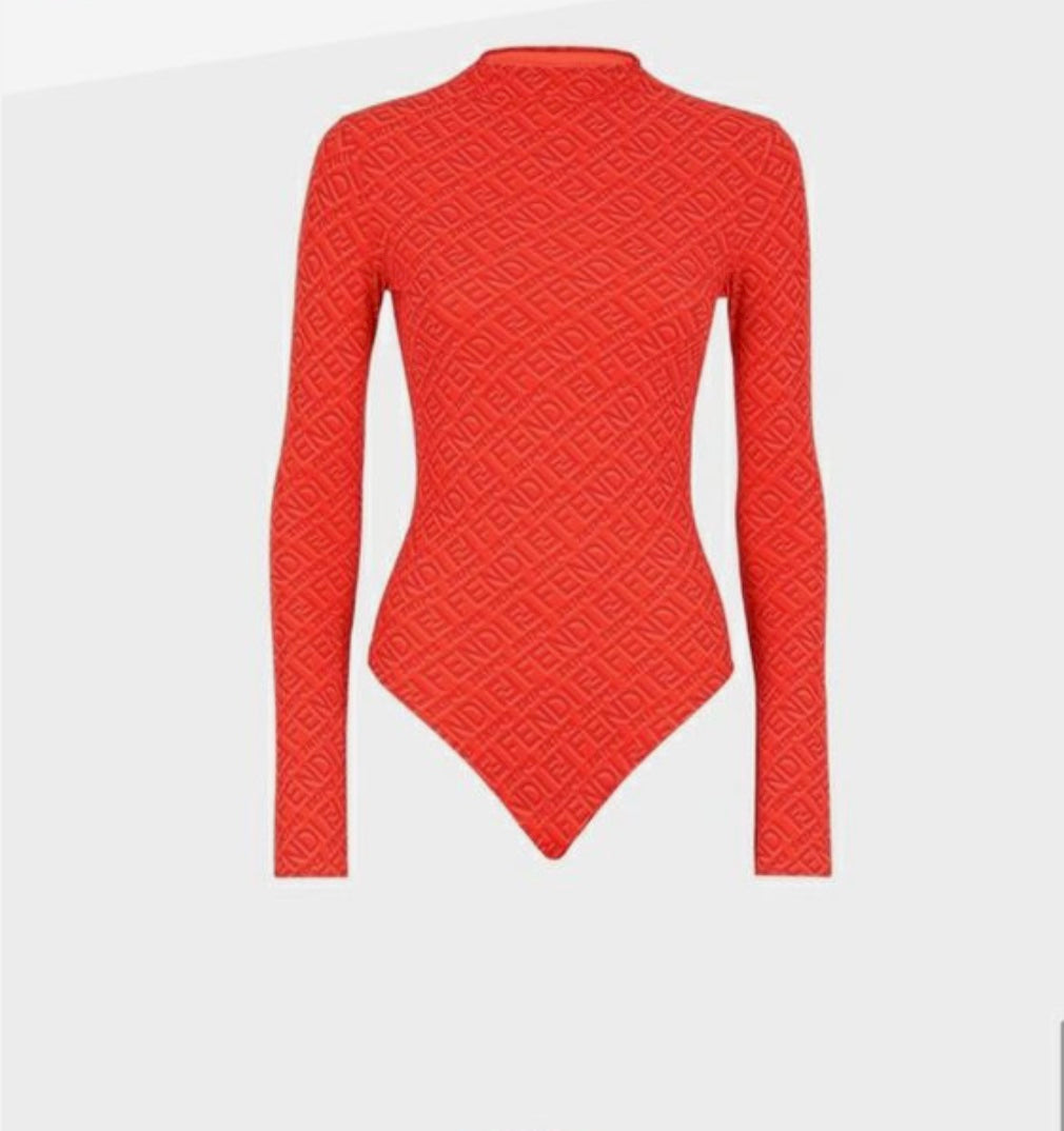 FENDI X SKIMS LONG SLEEVS BODYSUIT
