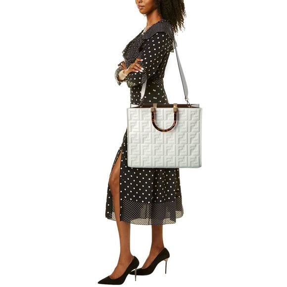 FENDI SUNSHINE MEDIUM LEATHER TOTE BAG