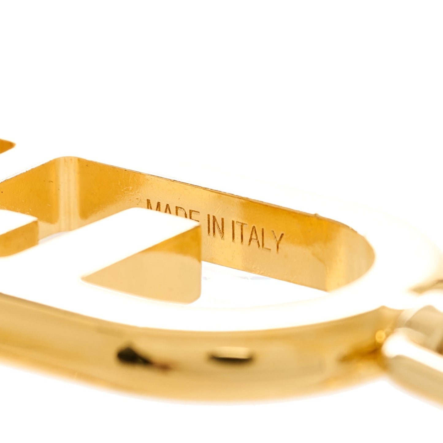 FENDI TIMELESS GOLD COLORED METAL CHAIN SHOULDER STRAP