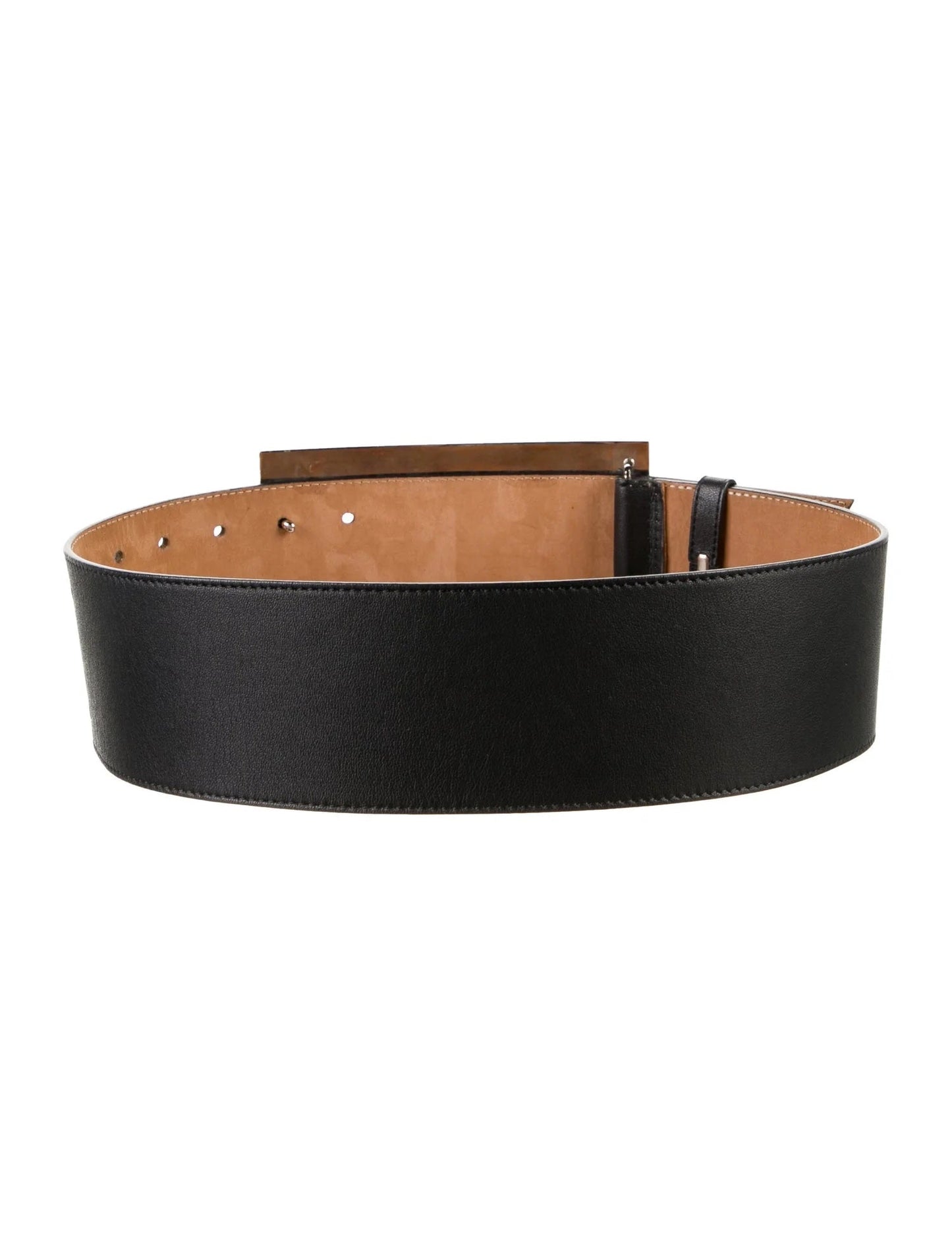 FENDI VINTAGE FF BUCKLE LEATHER BELT
