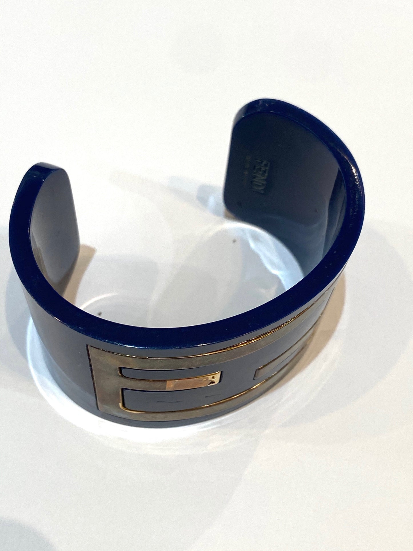 FENDI VINTAGE LOGO CUFF BRACELET