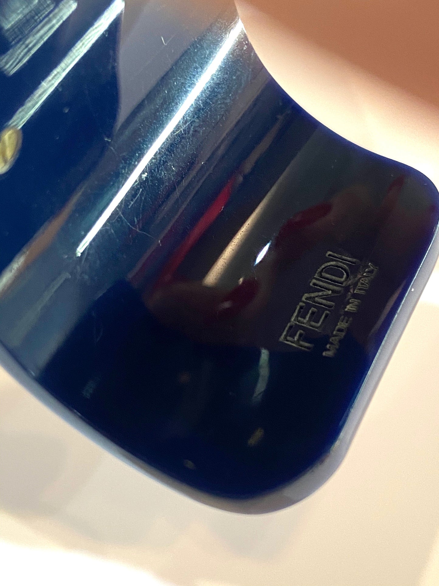 FENDI VINTAGE LOGO CUFF BRACELET