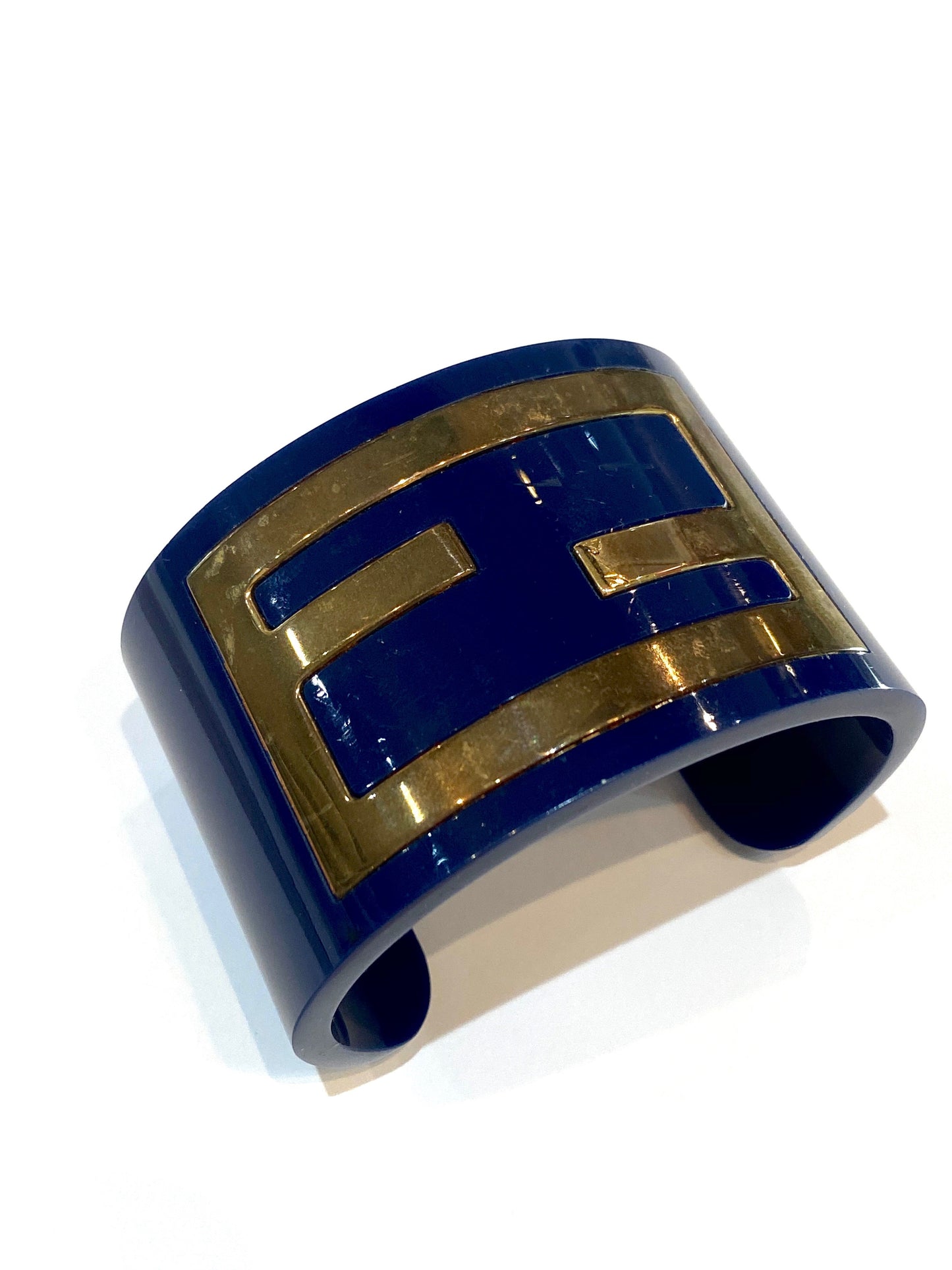 FENDI VINTAGE LOGO CUFF BRACELET