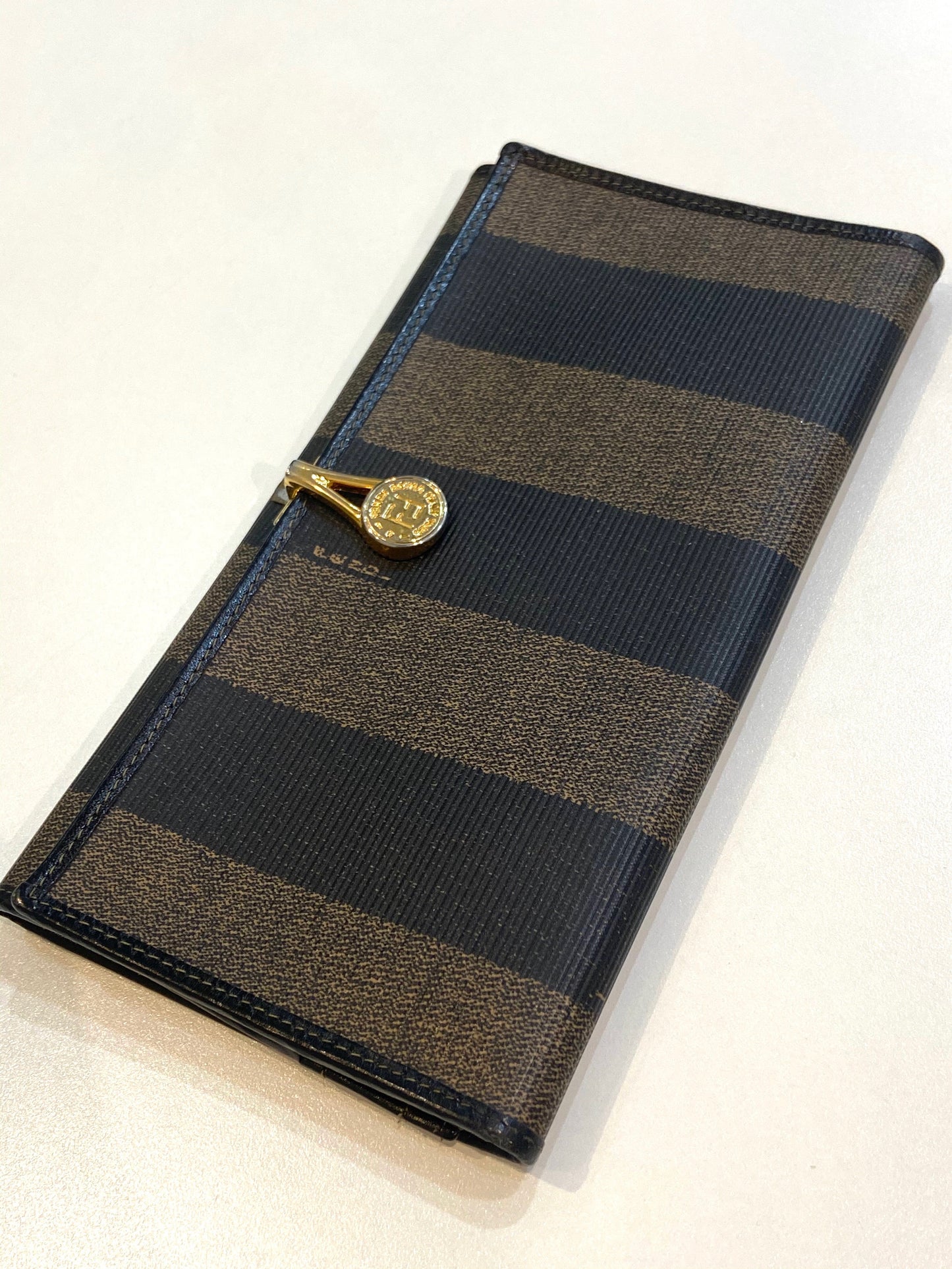 FENDI VINTAGE PEQUIN TRIFOLD LONG WALLET