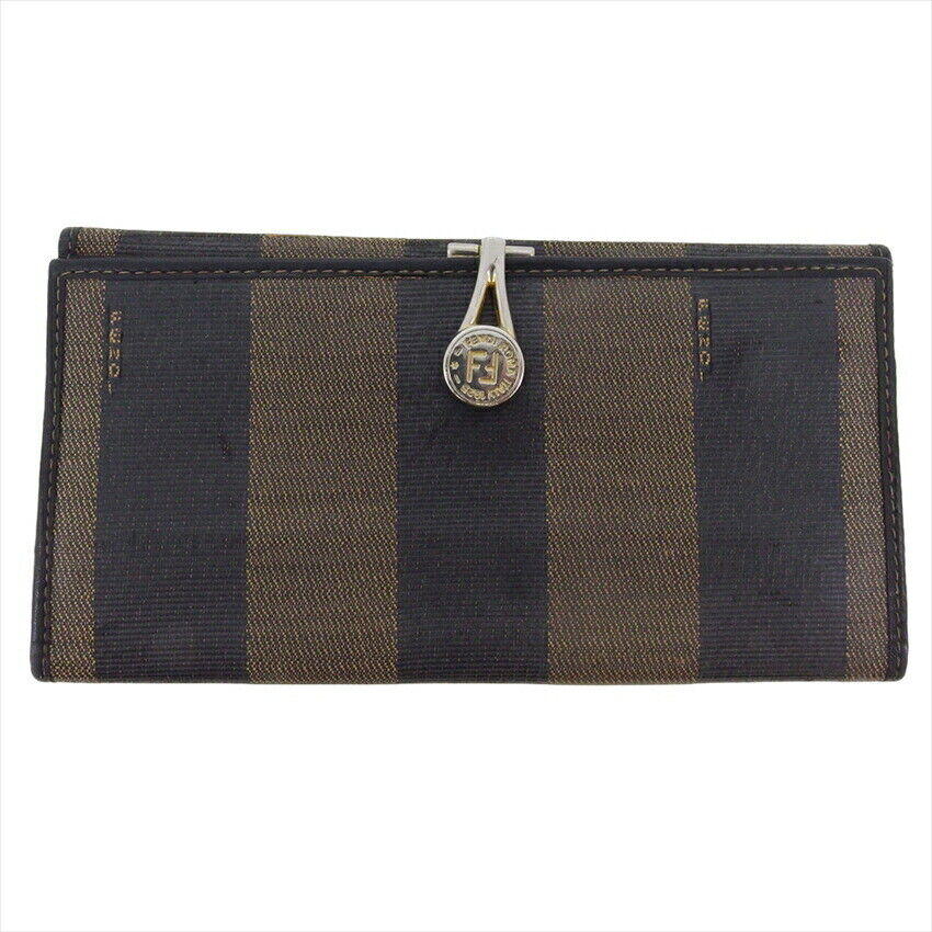 FENDI VINTAGE PEQUIN TRIFOLD LONG WALLET