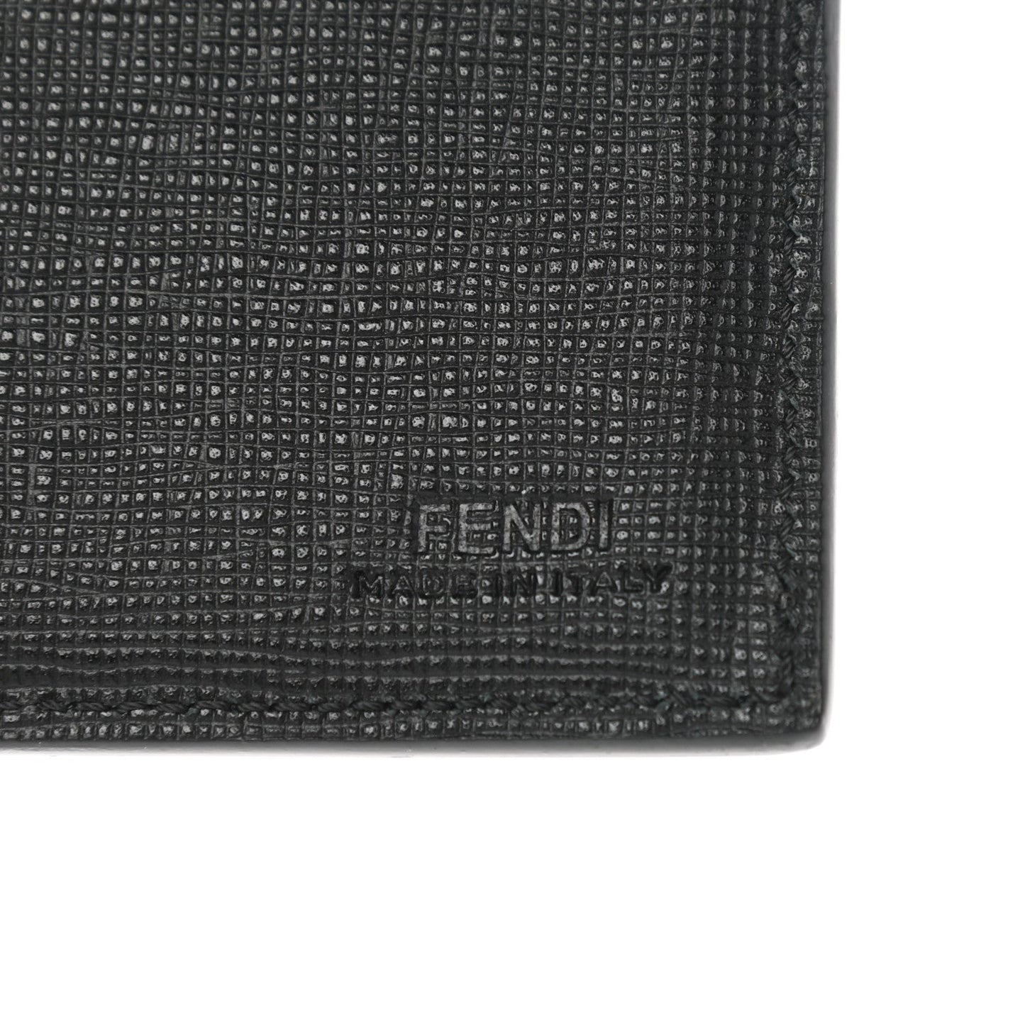 FENDI VITELLO ELITE GRANITE MONSTER EYES BI-FOLD WALLET