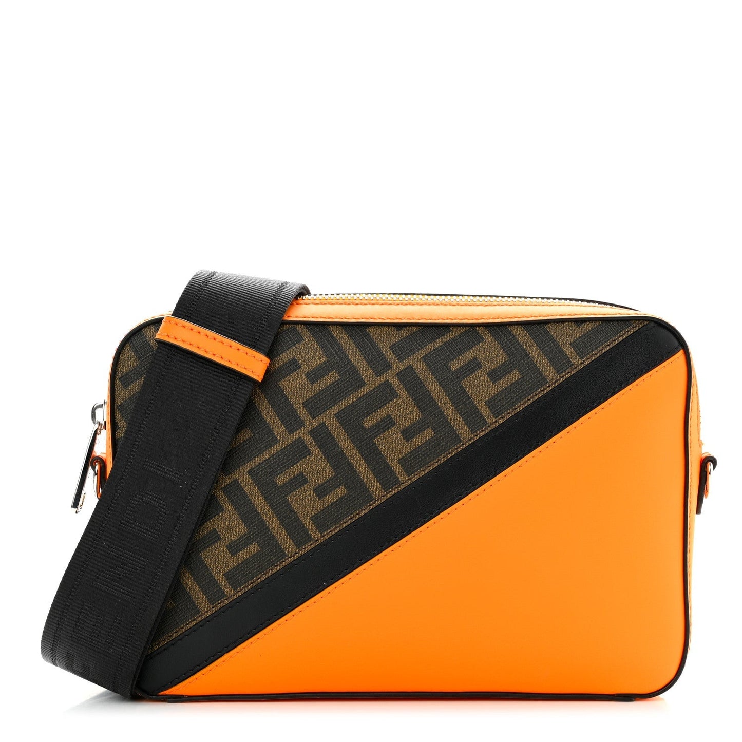 FENDI VITELLO LIBERTY CENTURY FF 1974 LOGO CAMERA BAG