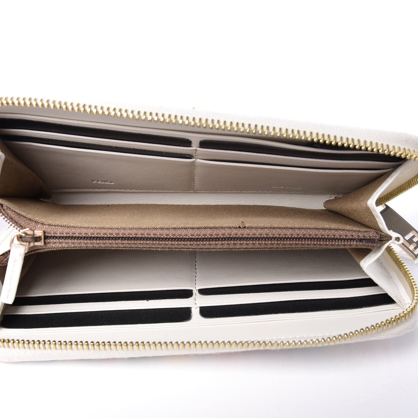 FENDI ZUCCHINO SPALMATI FF MULTICOLOR ZIP-AROUND WALLET