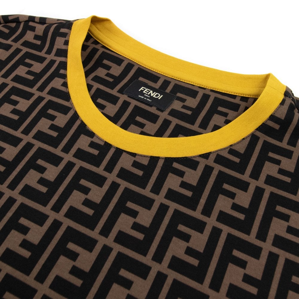 FENDI FF ALL OVER LOGO T-SHIRT