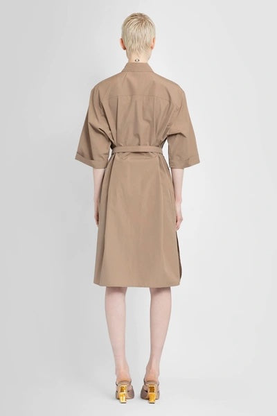FENDI COTTON BELTED SHIRT DRESS