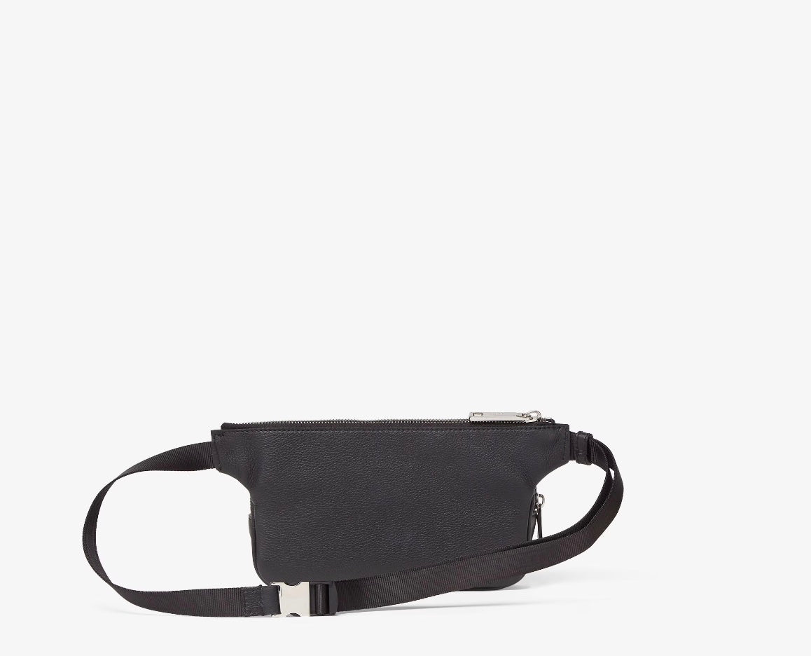 FENDI ROMA LOGO EMBOSSED LEATHER BELT BAG