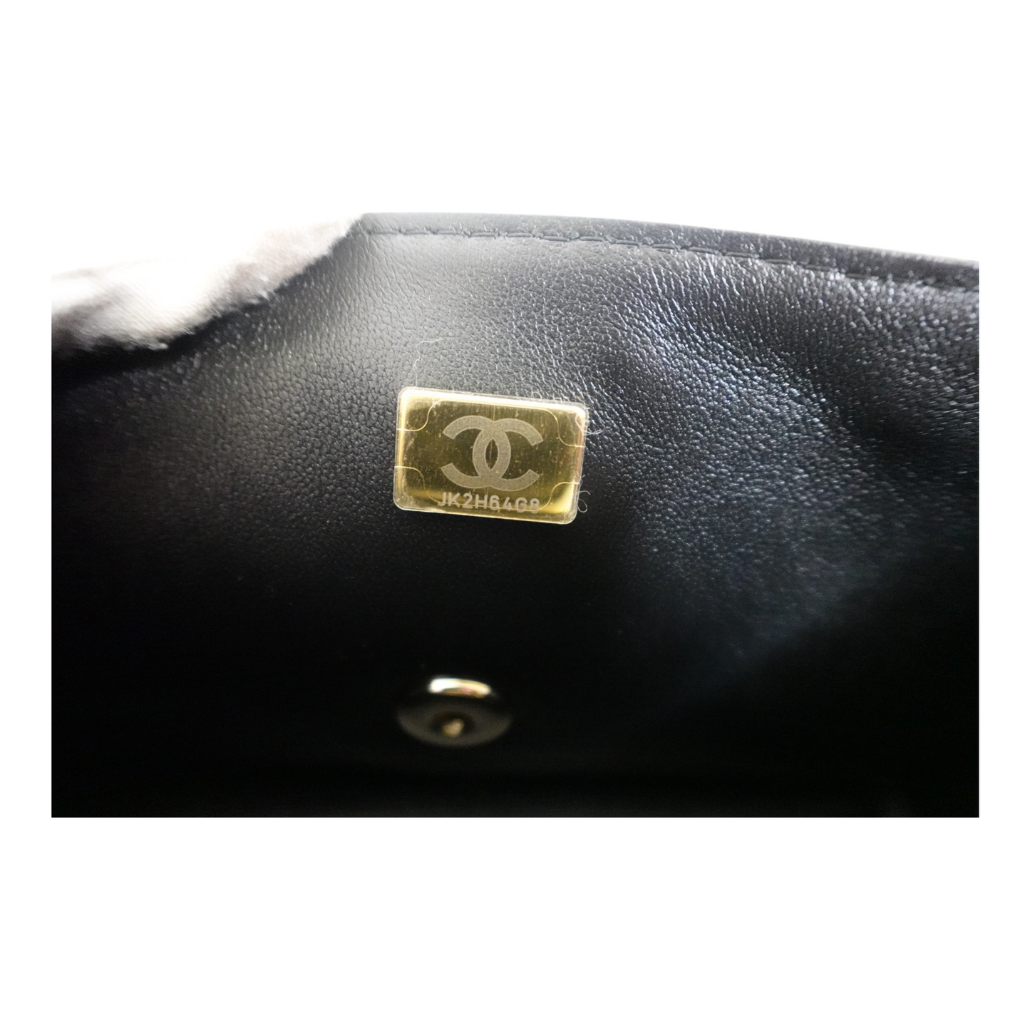 GLM-Lambskin Pearl Crystal Mini GLM- Lion Charm Top Handle Rectangular Flap
