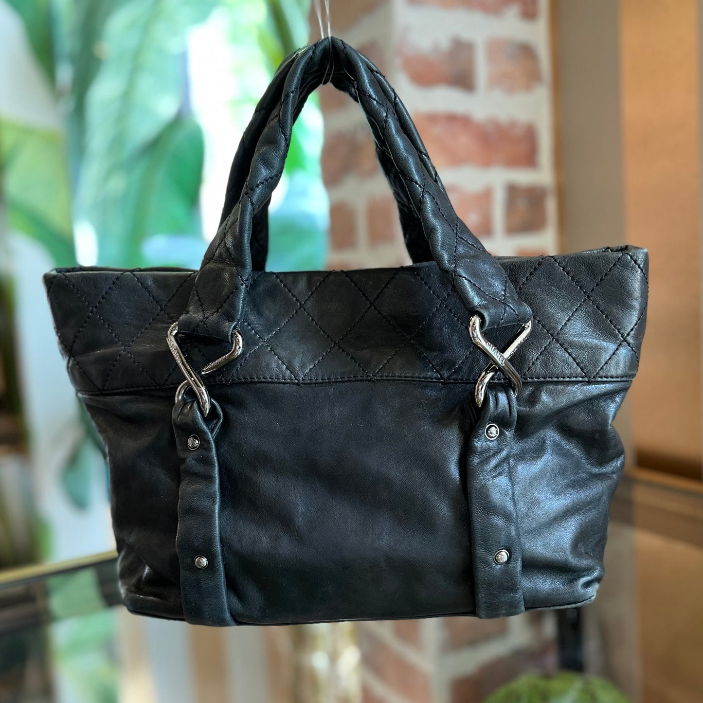 CHANEL 8 Knots Quilted Lambskin Tote Bag