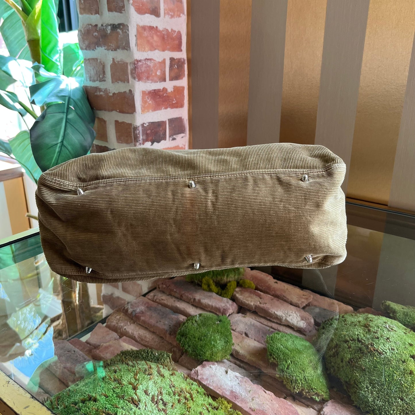 FENDI Vintage Manchester Brown Corduroy Tote
