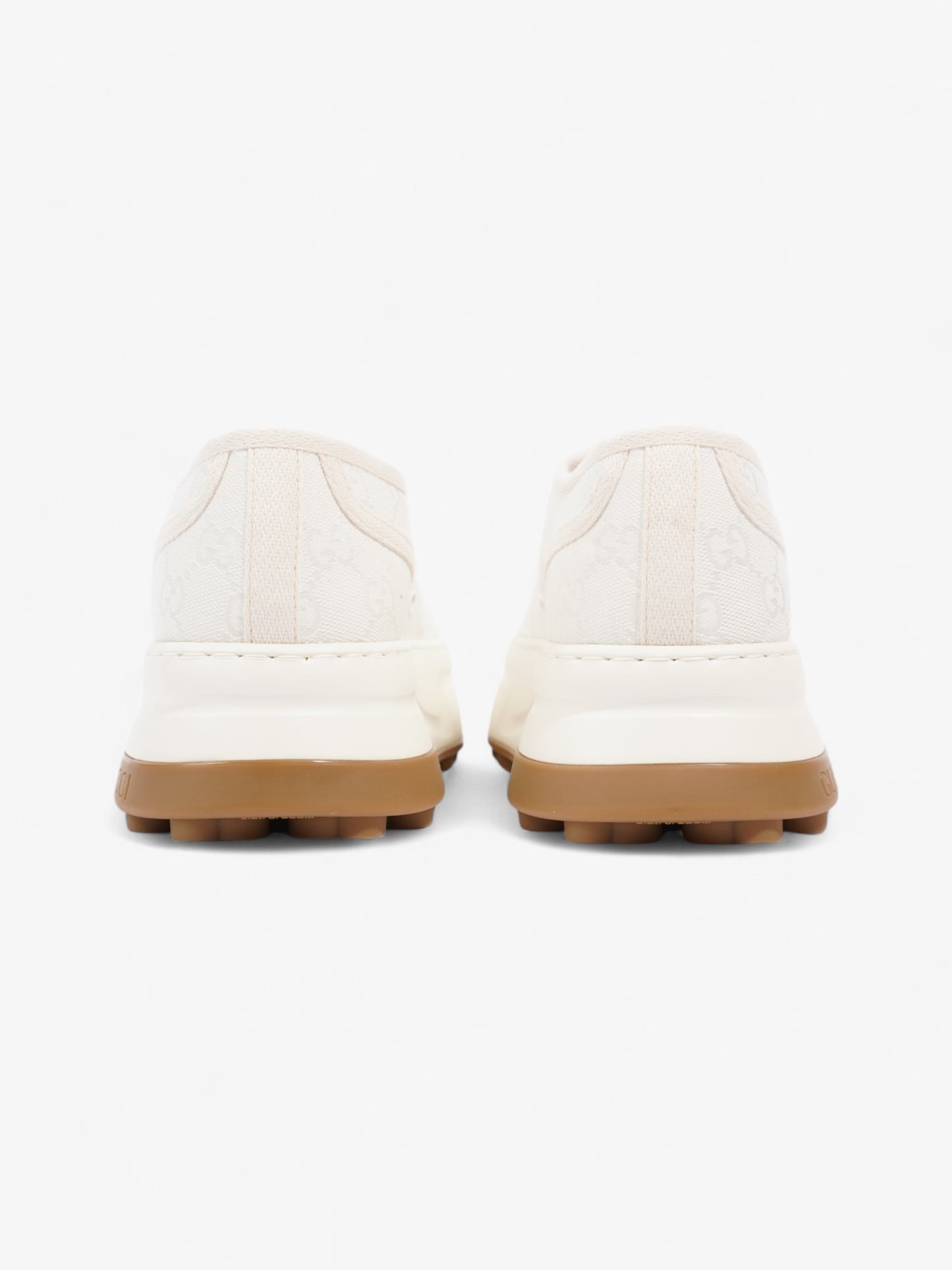 Gucci GG Tennis 1977 Platform Sneakers White  / Cream Canvas EU 41 UK 7
