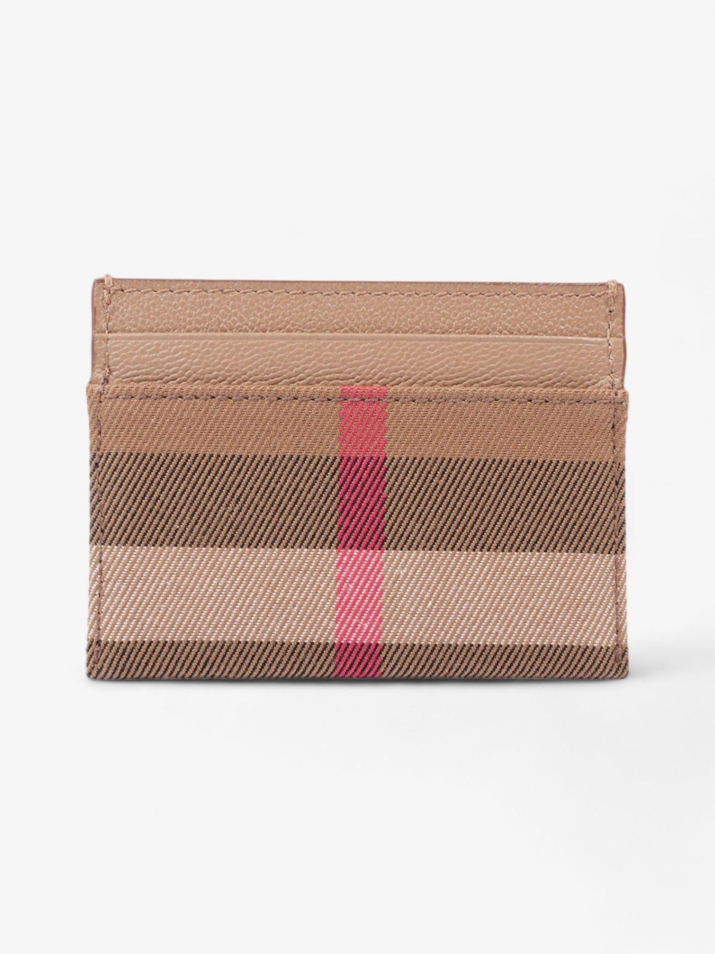Burberry Check Card Case Chestnut Brown / House Check Cotton