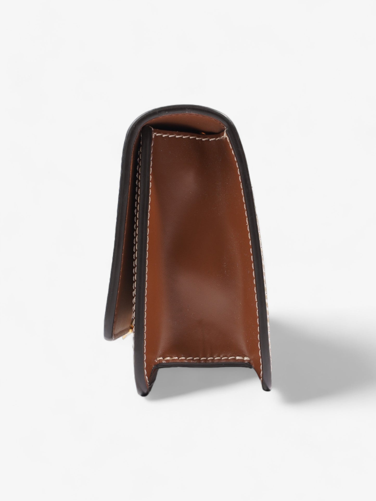 Burberry TB Bag Natural / Malt Brown Cotton Mini
