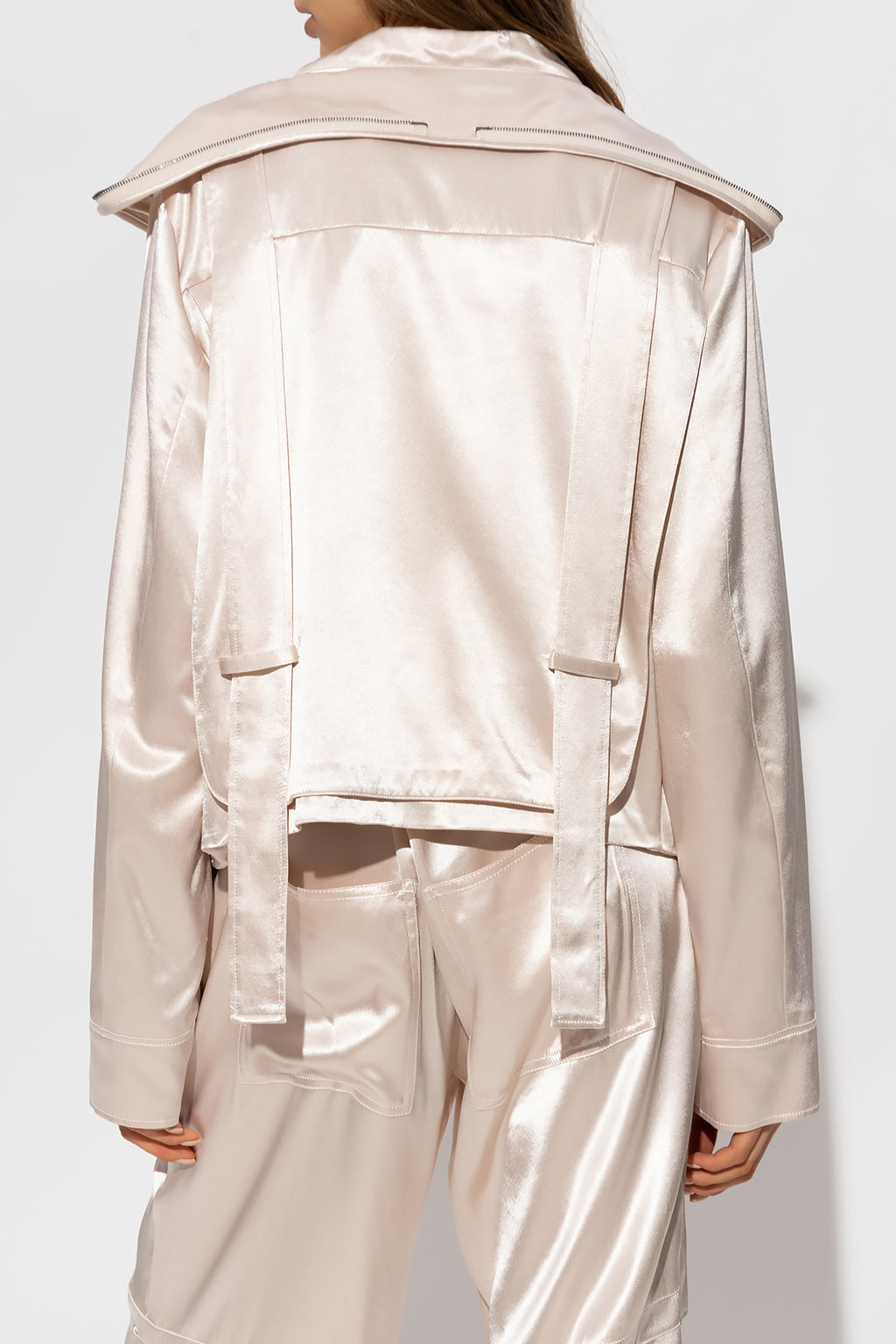 FENDI FF BUCKLE ZIPPED OVERSIZED JACKET