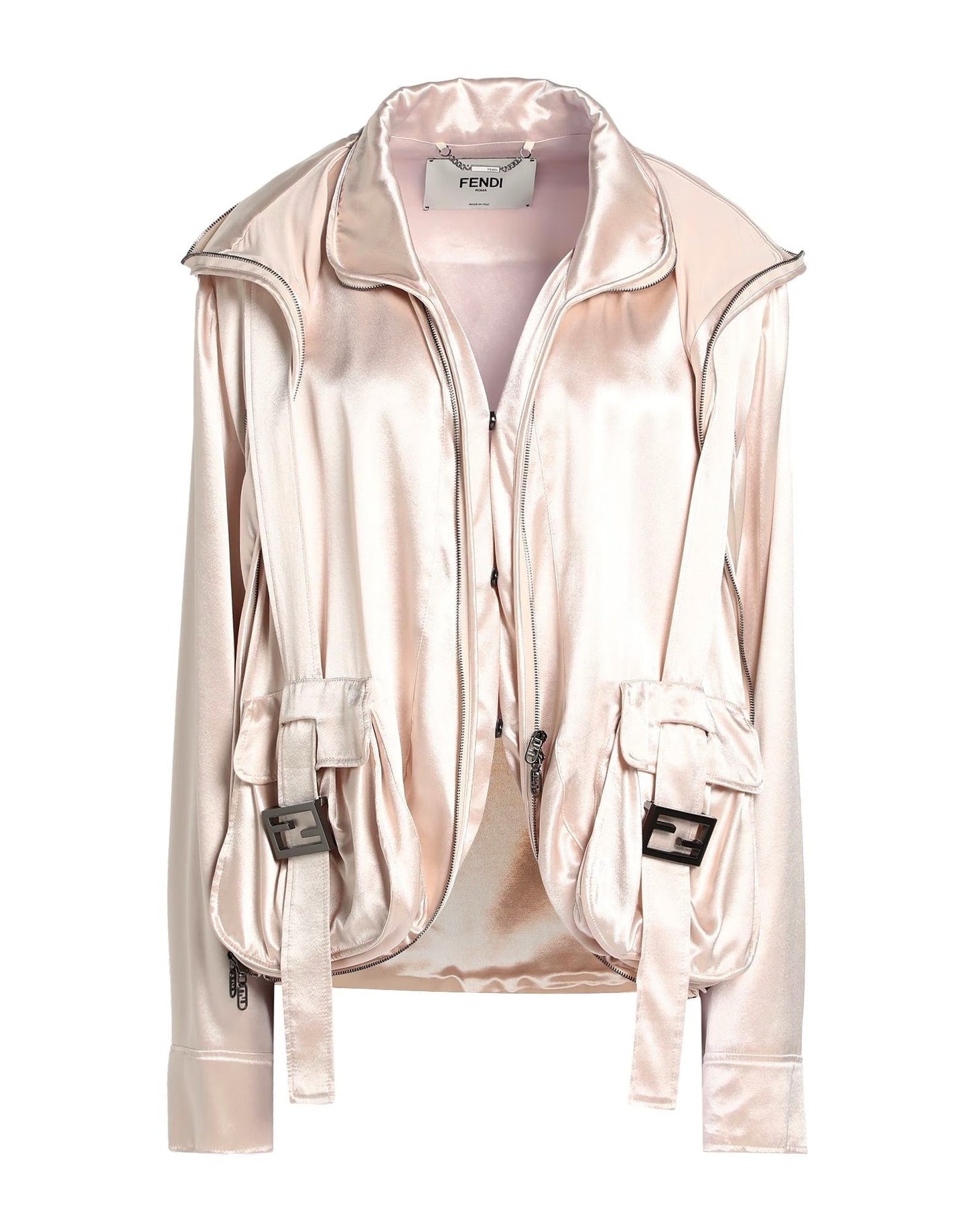 FENDI FF BUCKLE ZIPPED OVERSIZED JACKET