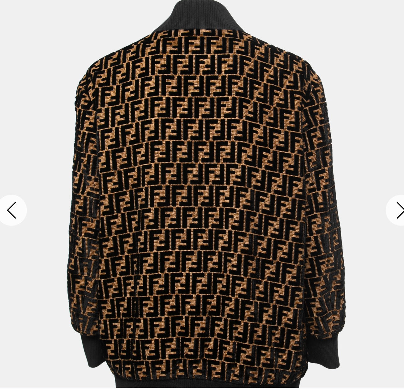 FENDI FF LOGO VELVET JACKET