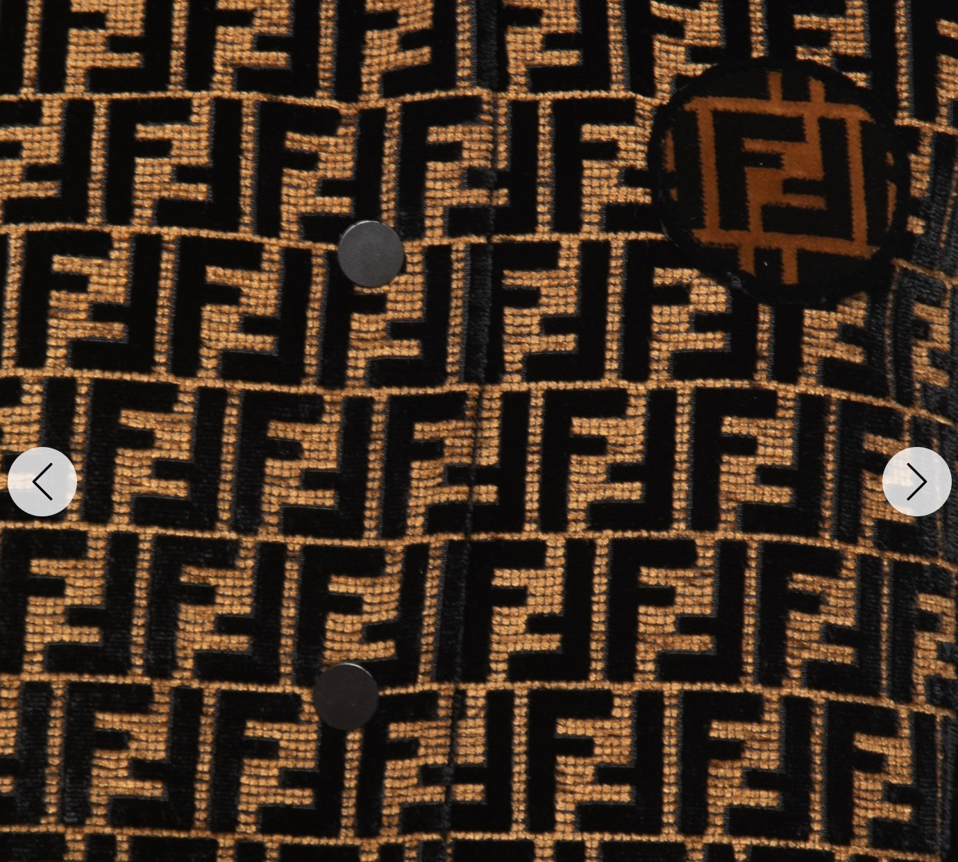 FENDI FF LOGO VELVET JACKET