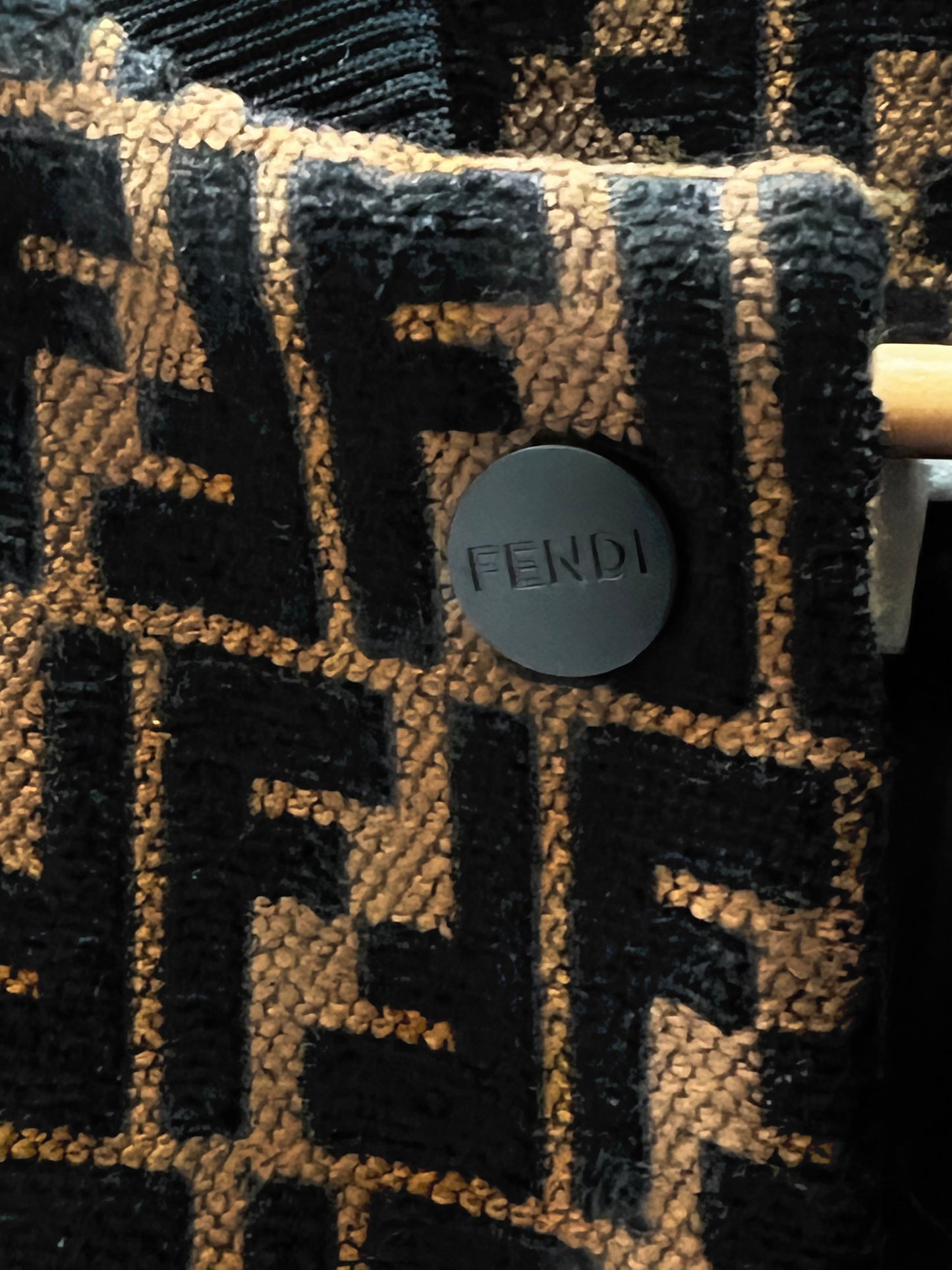FENDI FF LOGO VELVET JACKET