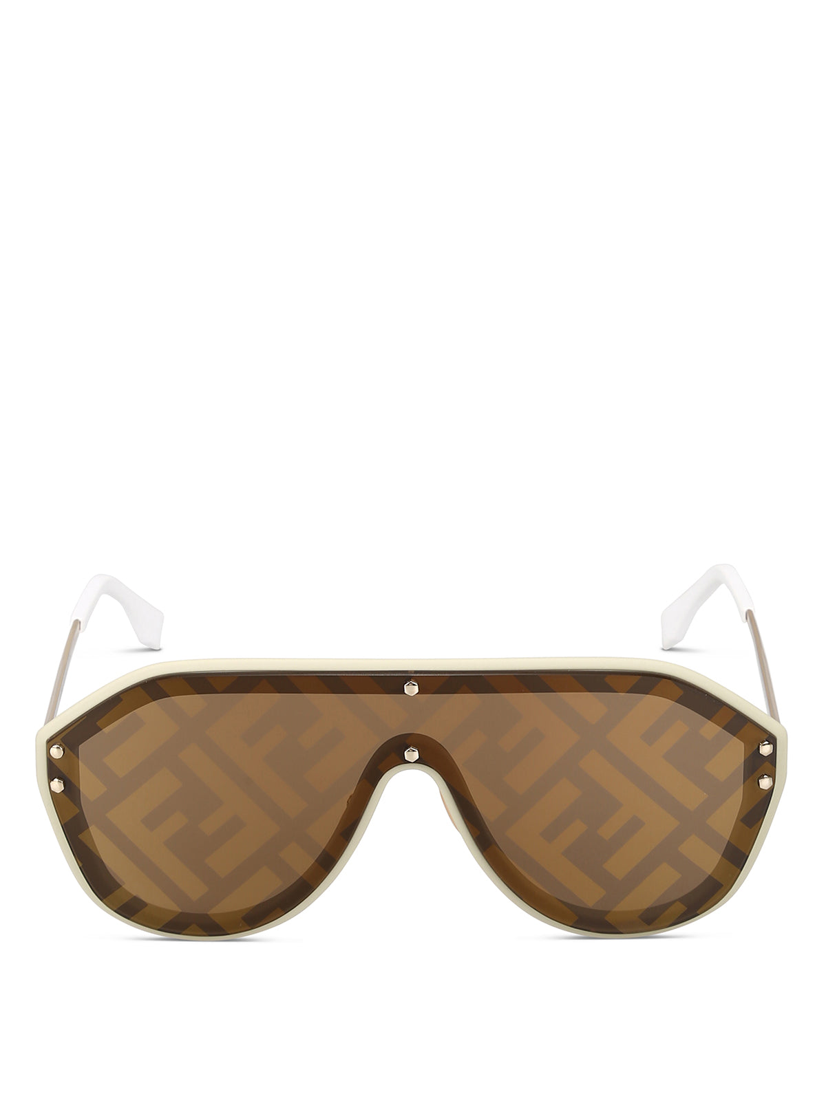 FENDI FF PATTERNED MASK UNISEX SUNGLASSES