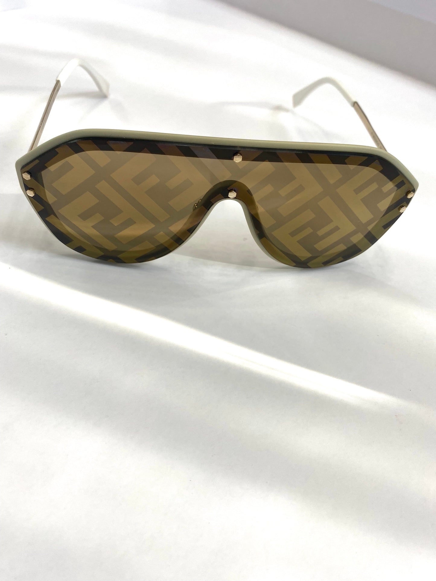 FENDI FF PATTERNED MASK UNISEX SUNGLASSES