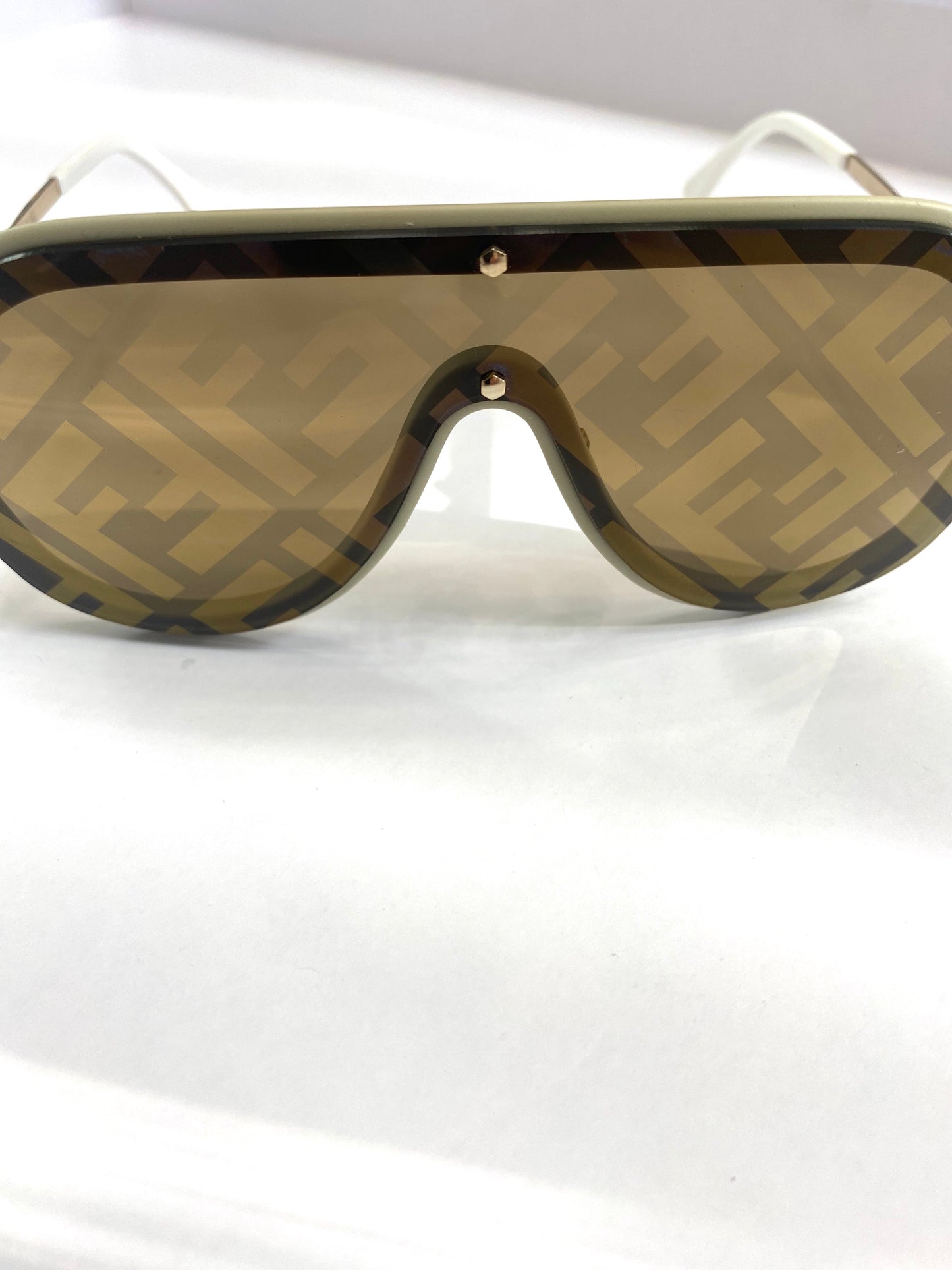 FENDI FF PATTERNED MASK UNISEX SUNGLASSES