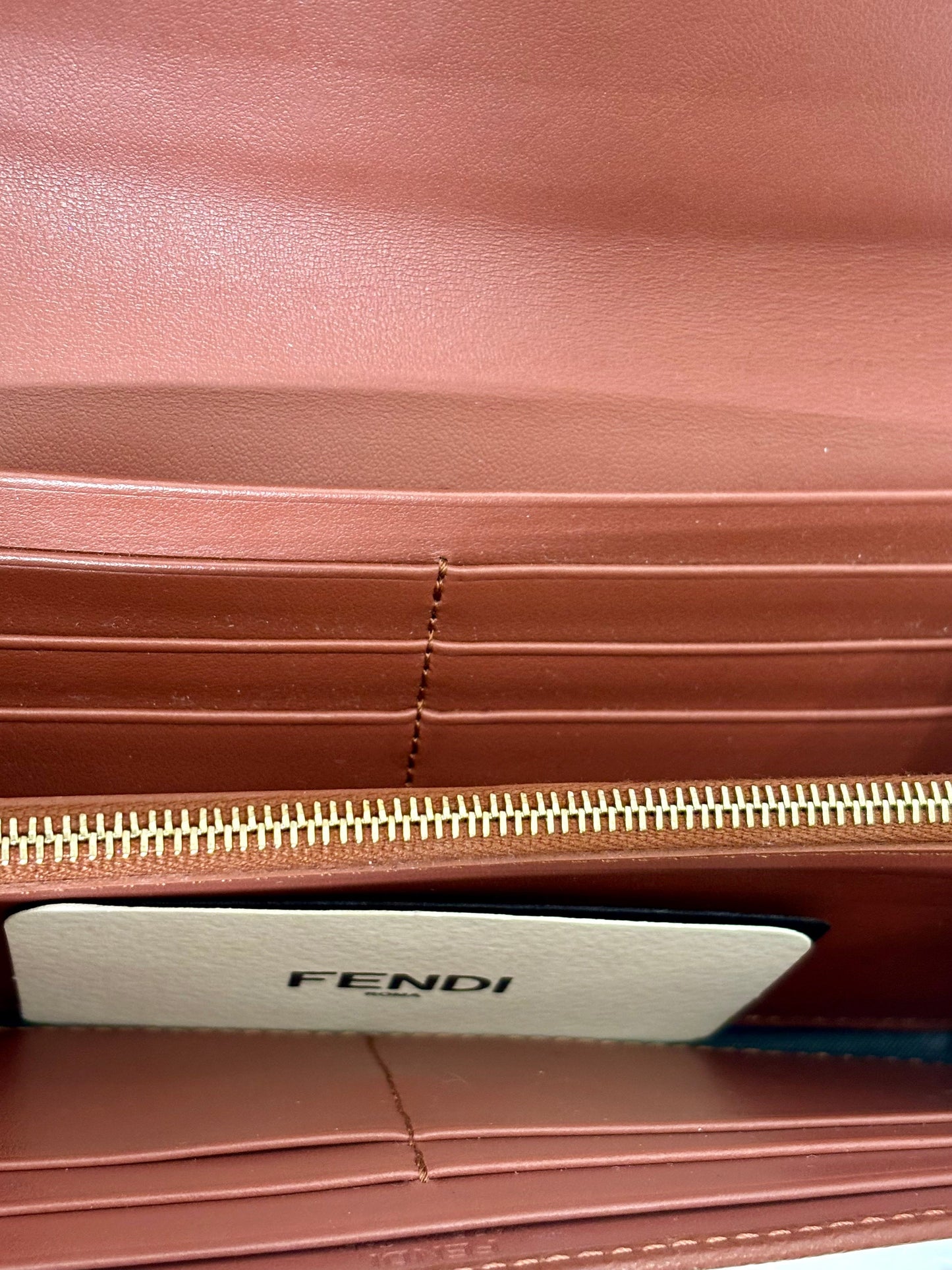 FENDI CALFSKIN LEATHER F IS FENDI CONTINENTAL WALLET