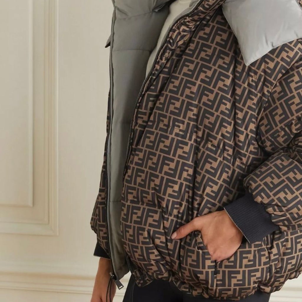 FENDI Reversible Printed Quilted Shell Down Jacket