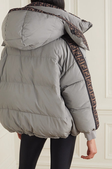 FENDI Reversible Printed Quilted Shell Down Jacket