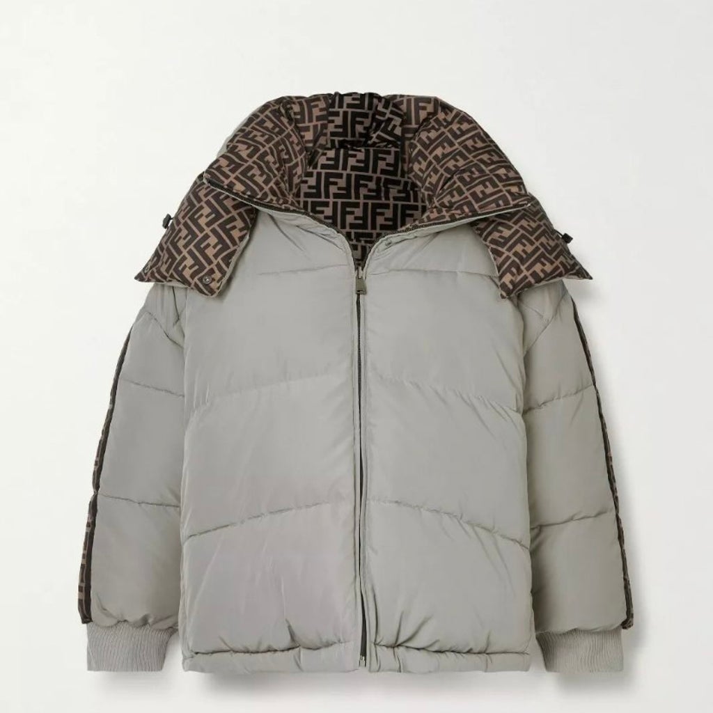 FENDI Reversible Printed Quilted Shell Down Jacket