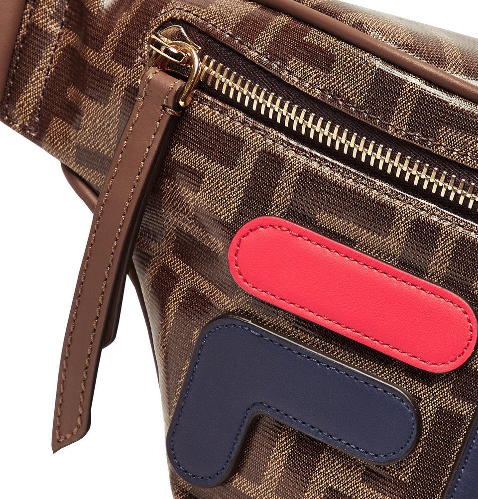 Fendi Fila Appliquéd Printed Coated Canvas Belt Bag