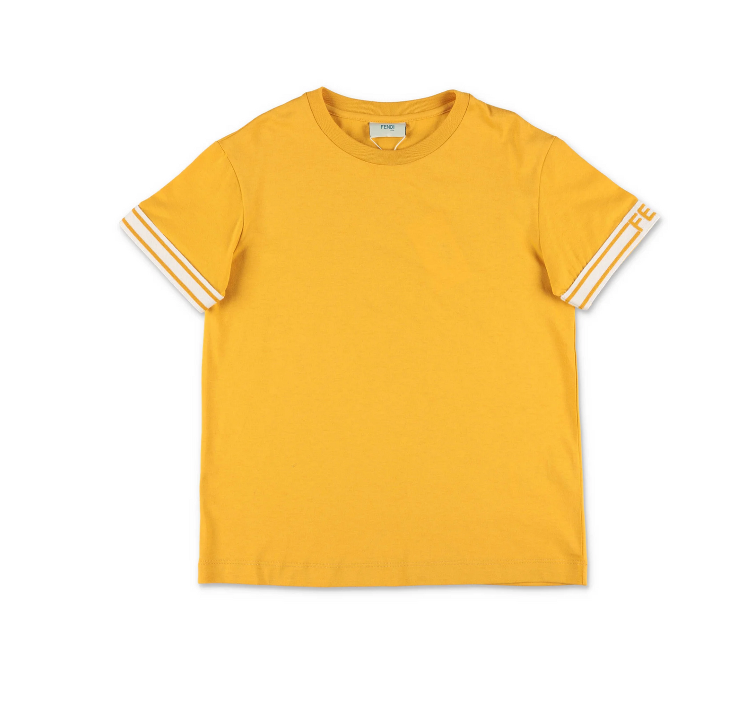 FENDI KIDS LOGO TAPE T-SHIRT