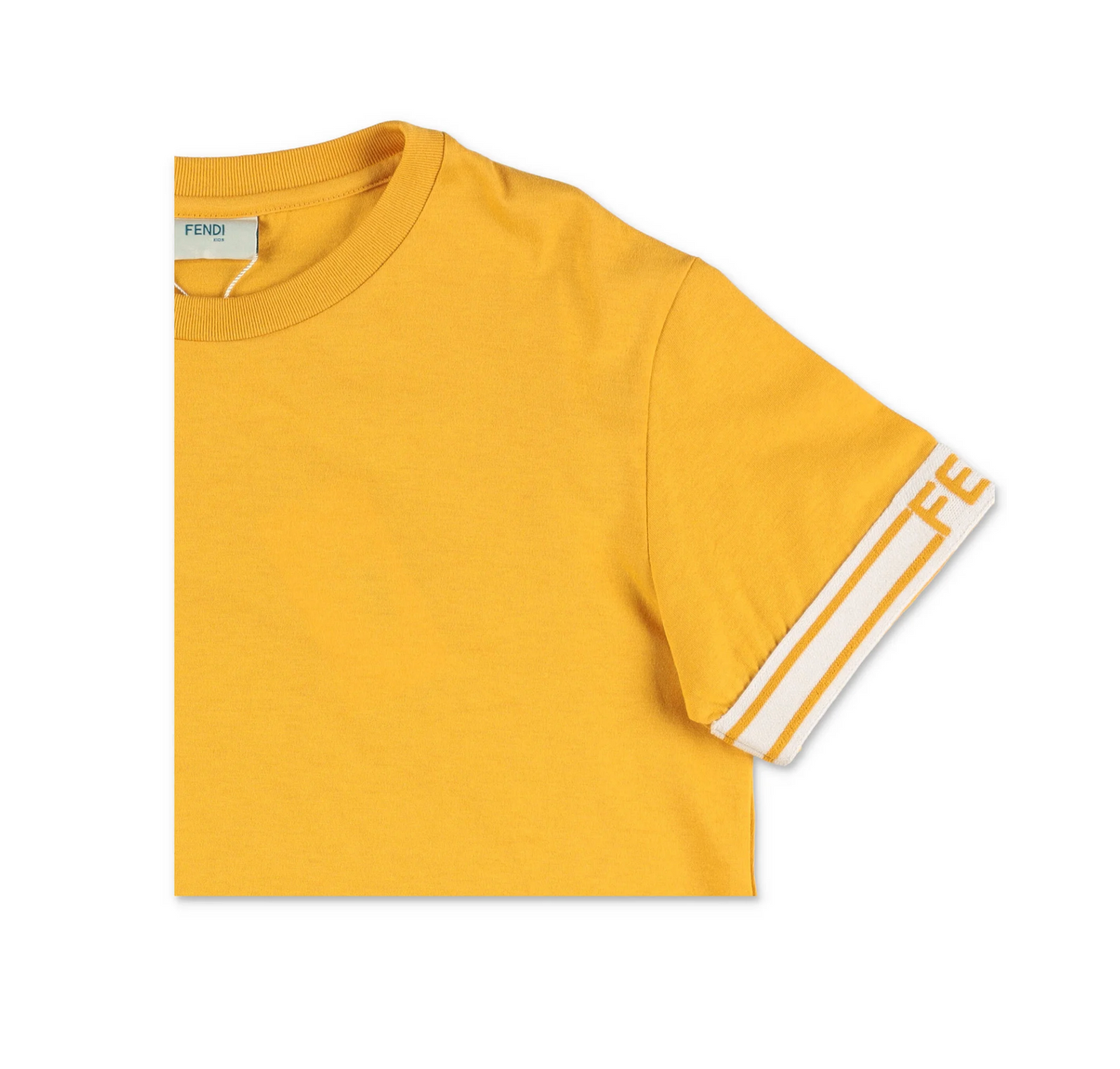 FENDI KIDS LOGO TAPE T-SHIRT