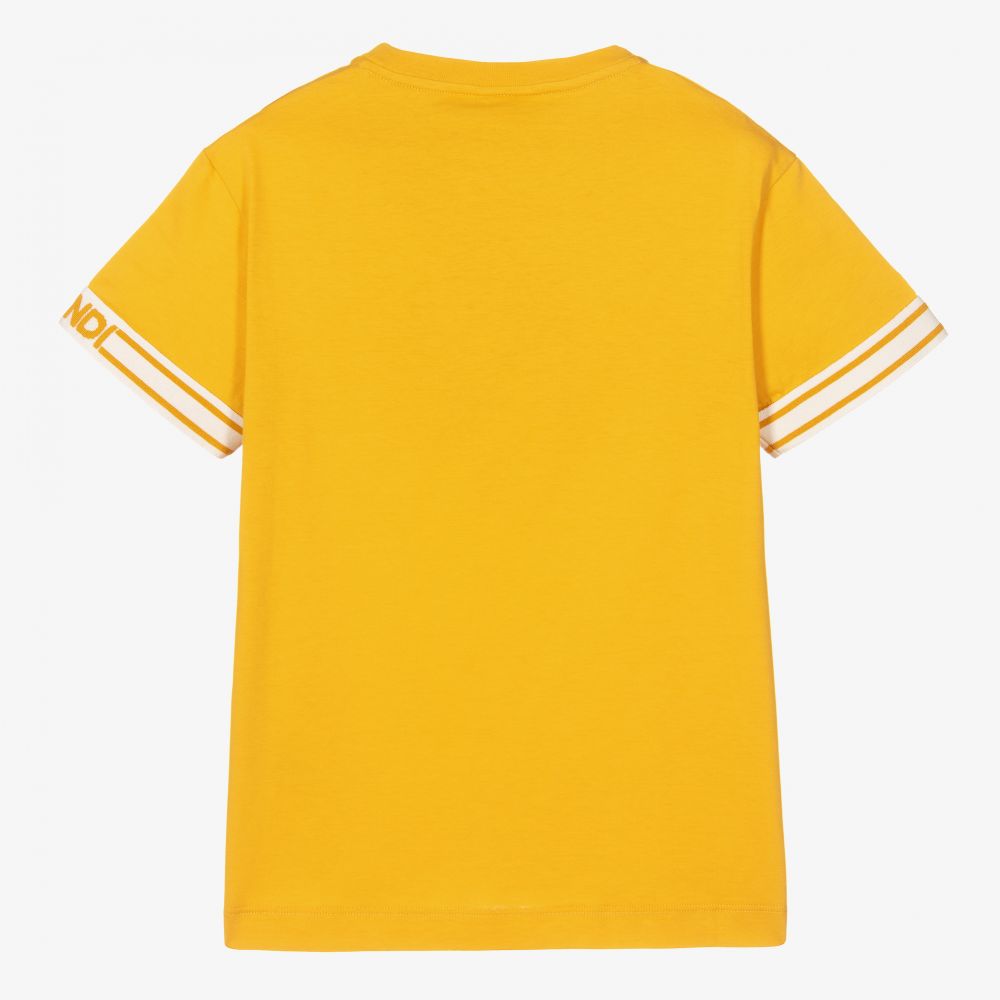 FENDI KIDS LOGO TAPE T-SHIRT