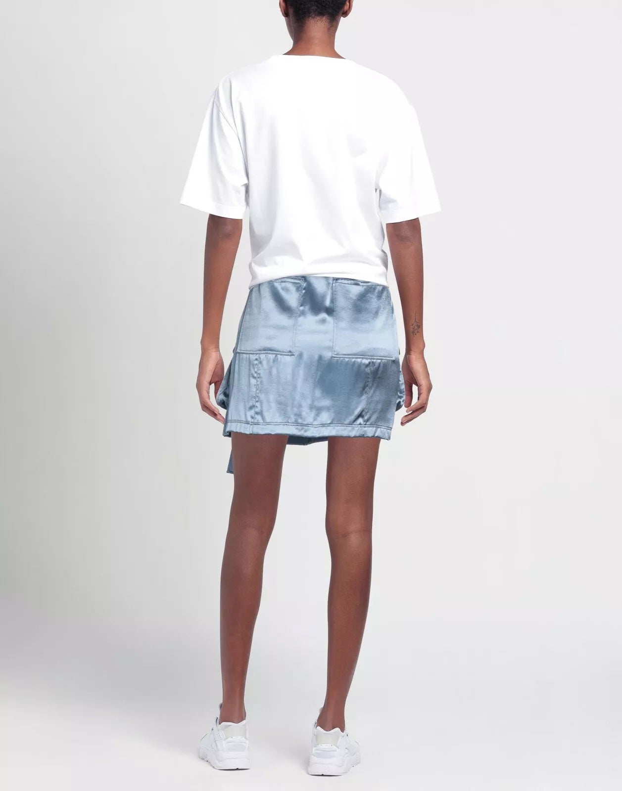 FENDI FF SATIN BUCKLE SKIRT