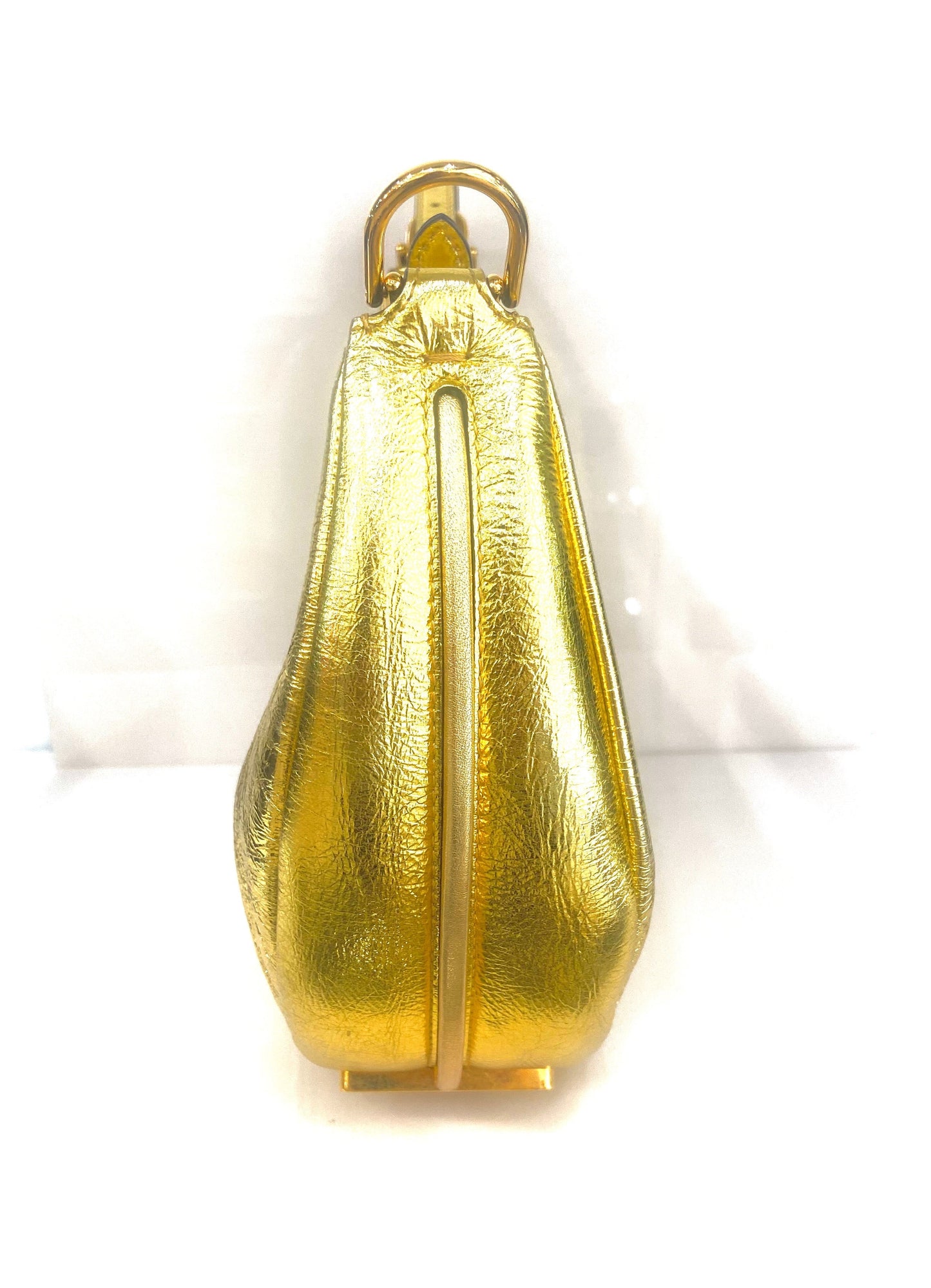 FENDI SMALL FENDIGRAPHY CALF GOLD HOBO BAG